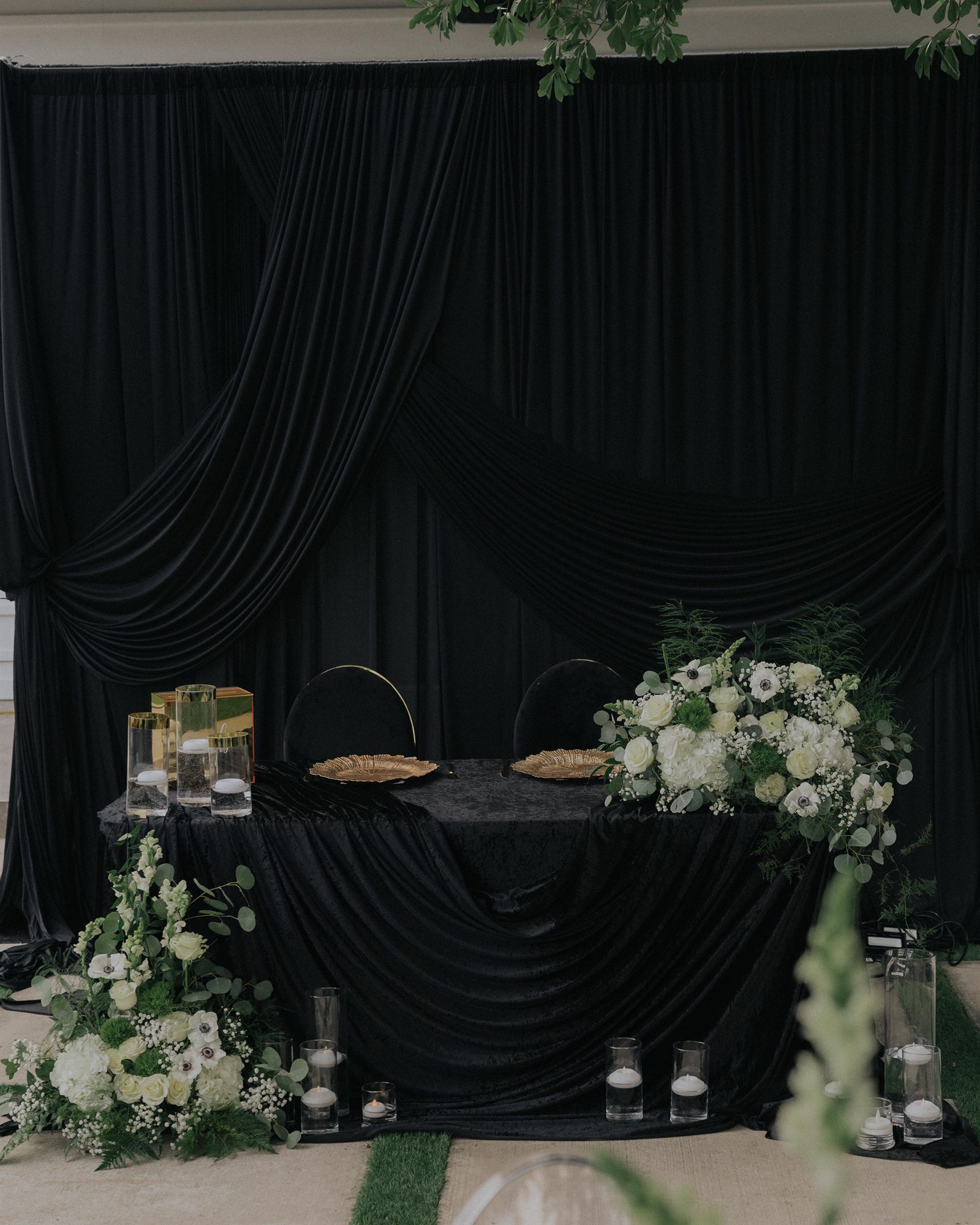 Detalles de recepción de boda